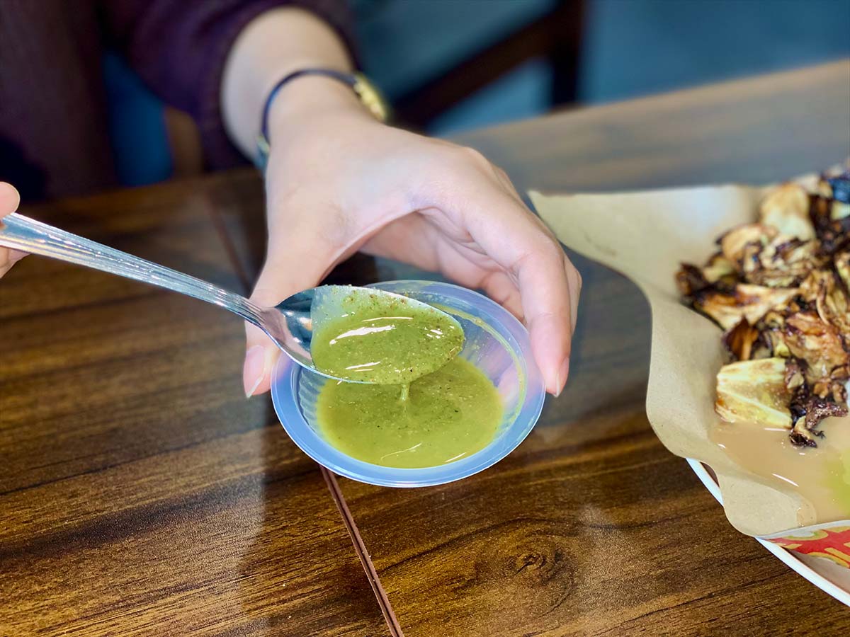 Ole Ayam Gepuk - Pistachio sauce