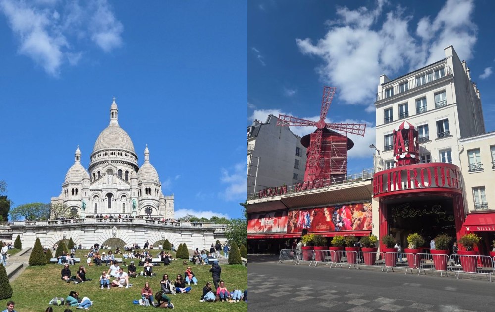 paris - chapel and moulin rouge