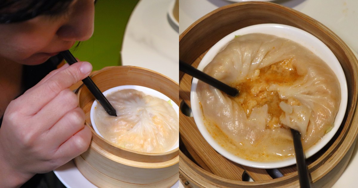 loong dim sum - juicy bao closeup