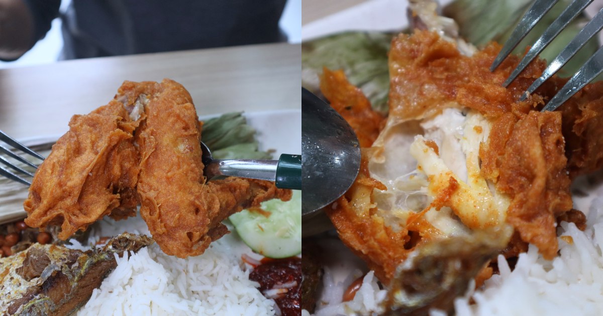 new vs old nasi lemak - selera rasa chicken wing