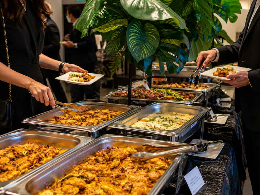 caterwow - buffet setup
