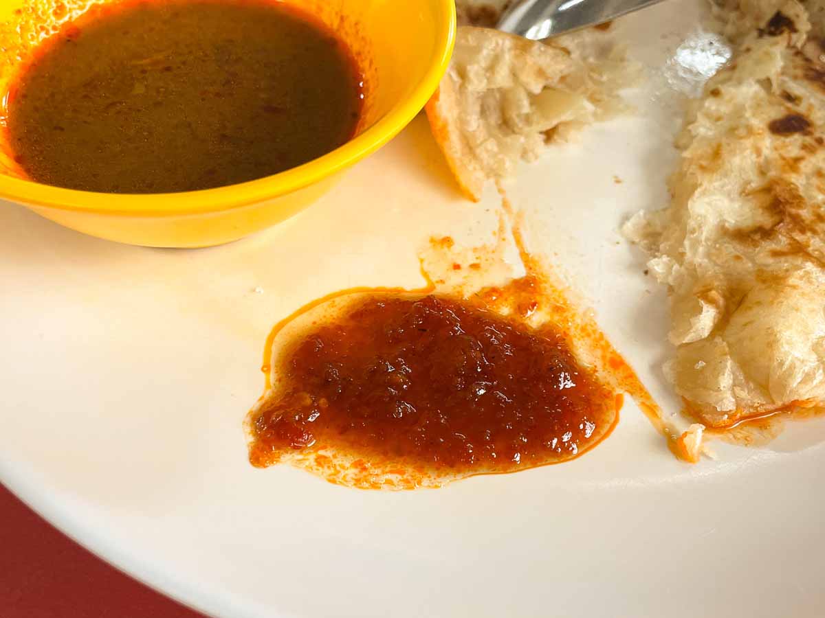 prata $1.30 - sambal