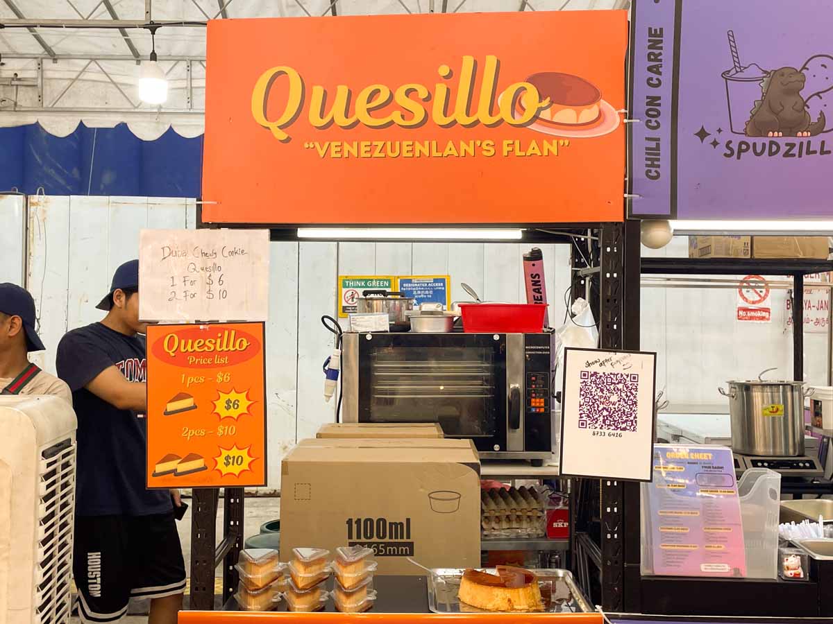 choa chu kang pasar malam - quesillo stall