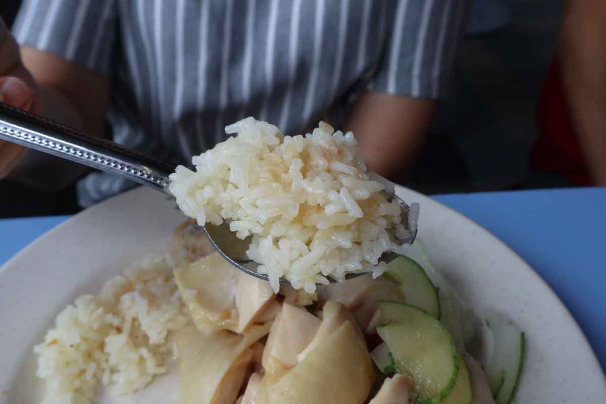 veteran vs new chicken rice - heng ji chicken rice closeup