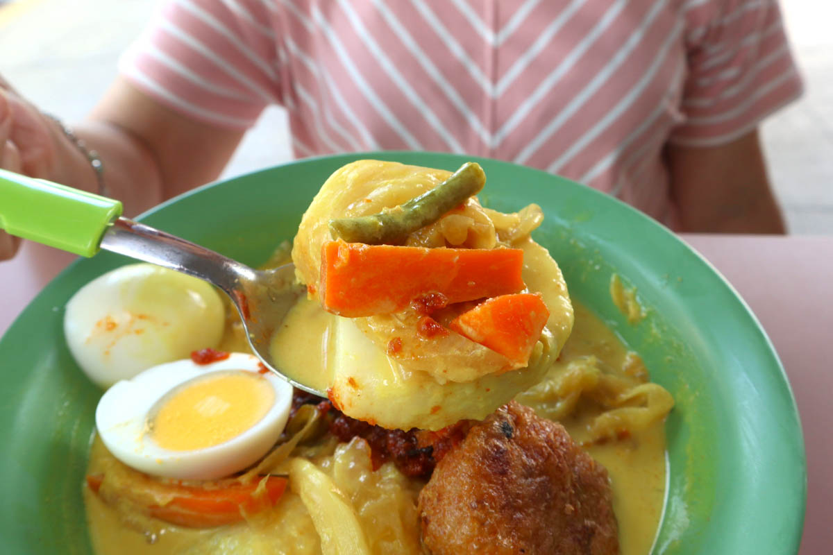 indonesian food house - lontong closeup