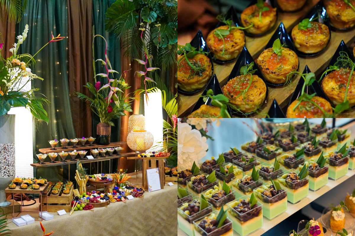 manna pot weddings - canapes setup