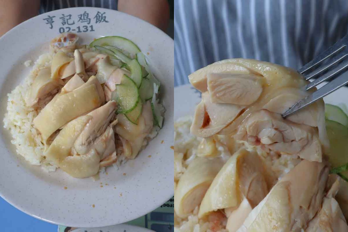 veteran vs new chicken rice - heng ji chicken thigh rice