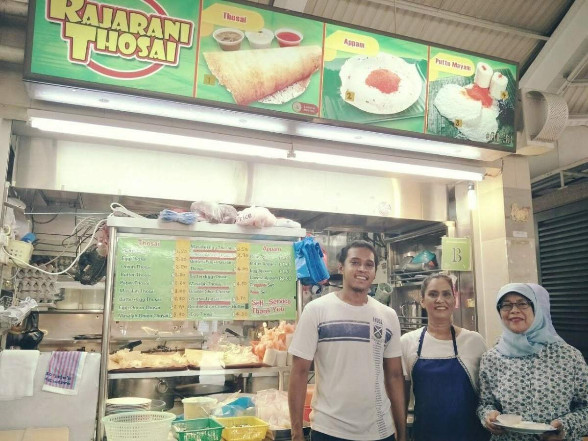 rajarani thosai hawker pass away - hawker owners with halimah yacob