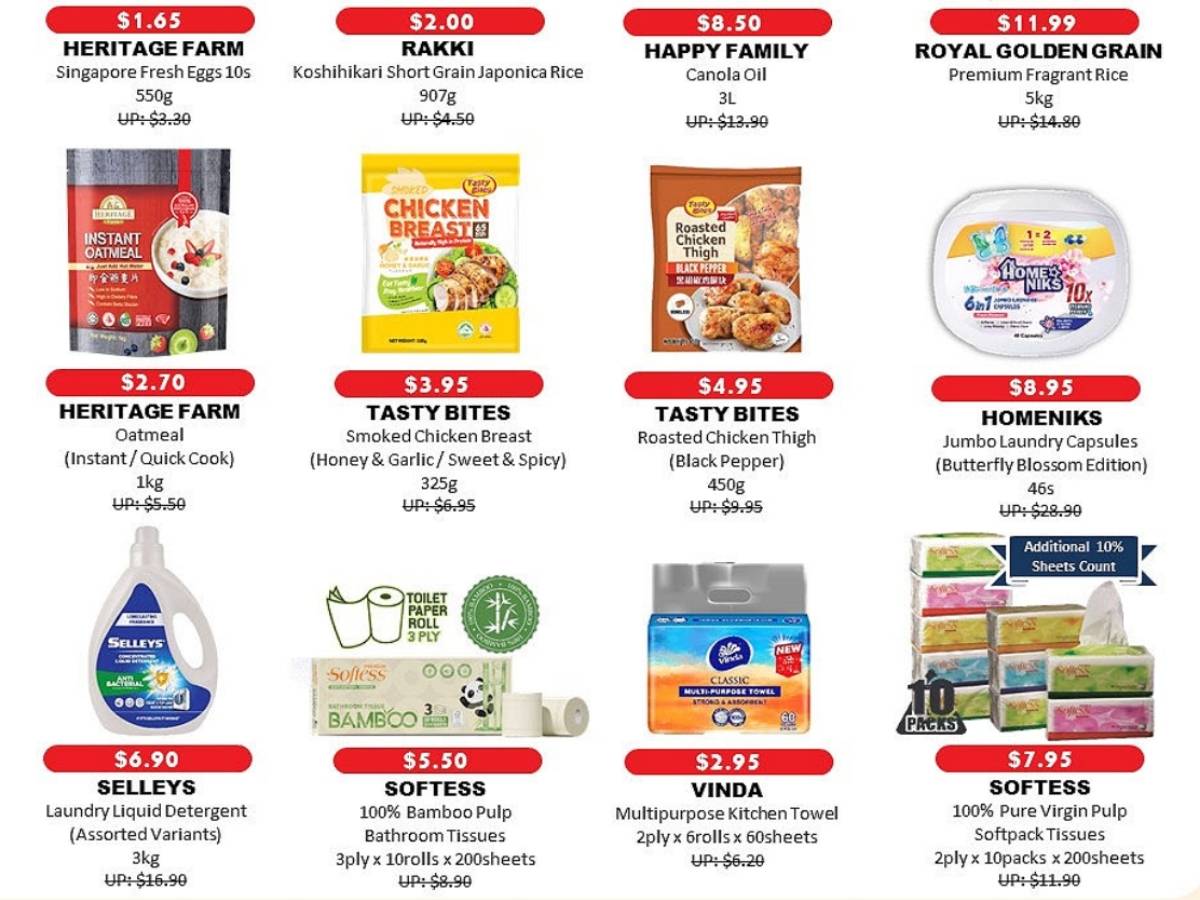 sheng siong cdc voucher deal - items on offer