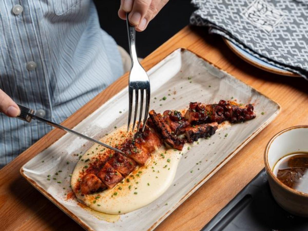 best spanish restaurants - pura brasa josper-grilled octopus leg