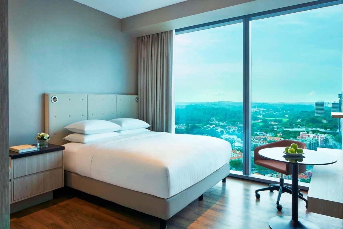 staycation in Singapore - Courtyard by Marriott Singapore Novena (image of the room)