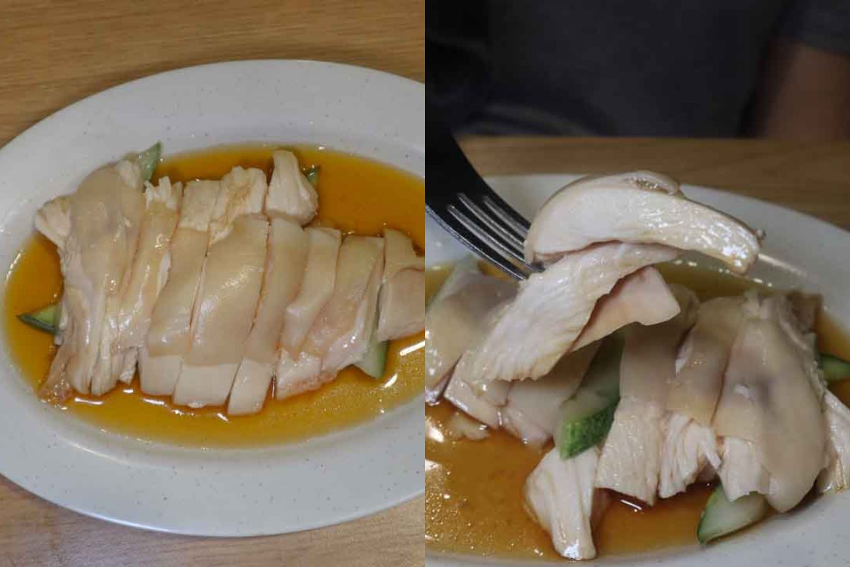 veteran vs new chicken rice - whampoa nan xiang breast portion
