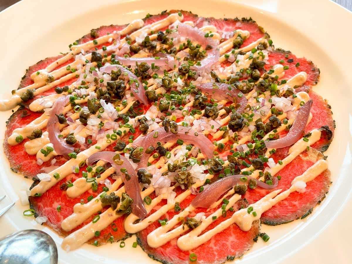 wooloomooloo steakhouse - australian wagyu carpaccio