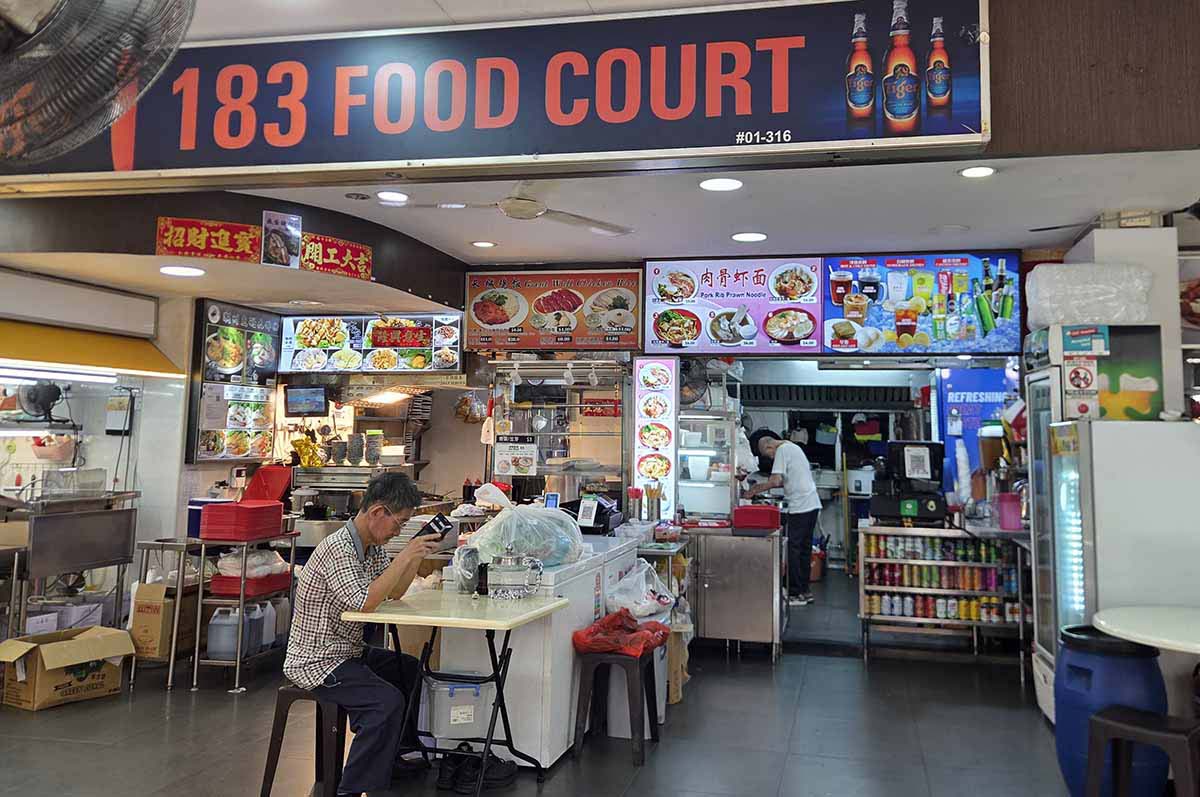 pork rib prawn noodles - coffeeshop