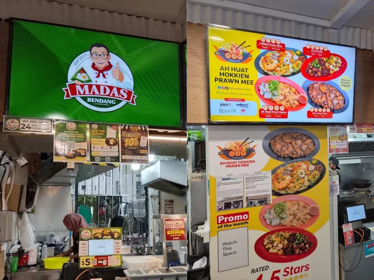 777 coffeeshop lengkok bahru buffet - Madas Rendang & Ah Huat Hokkien Prawn Mee stall front