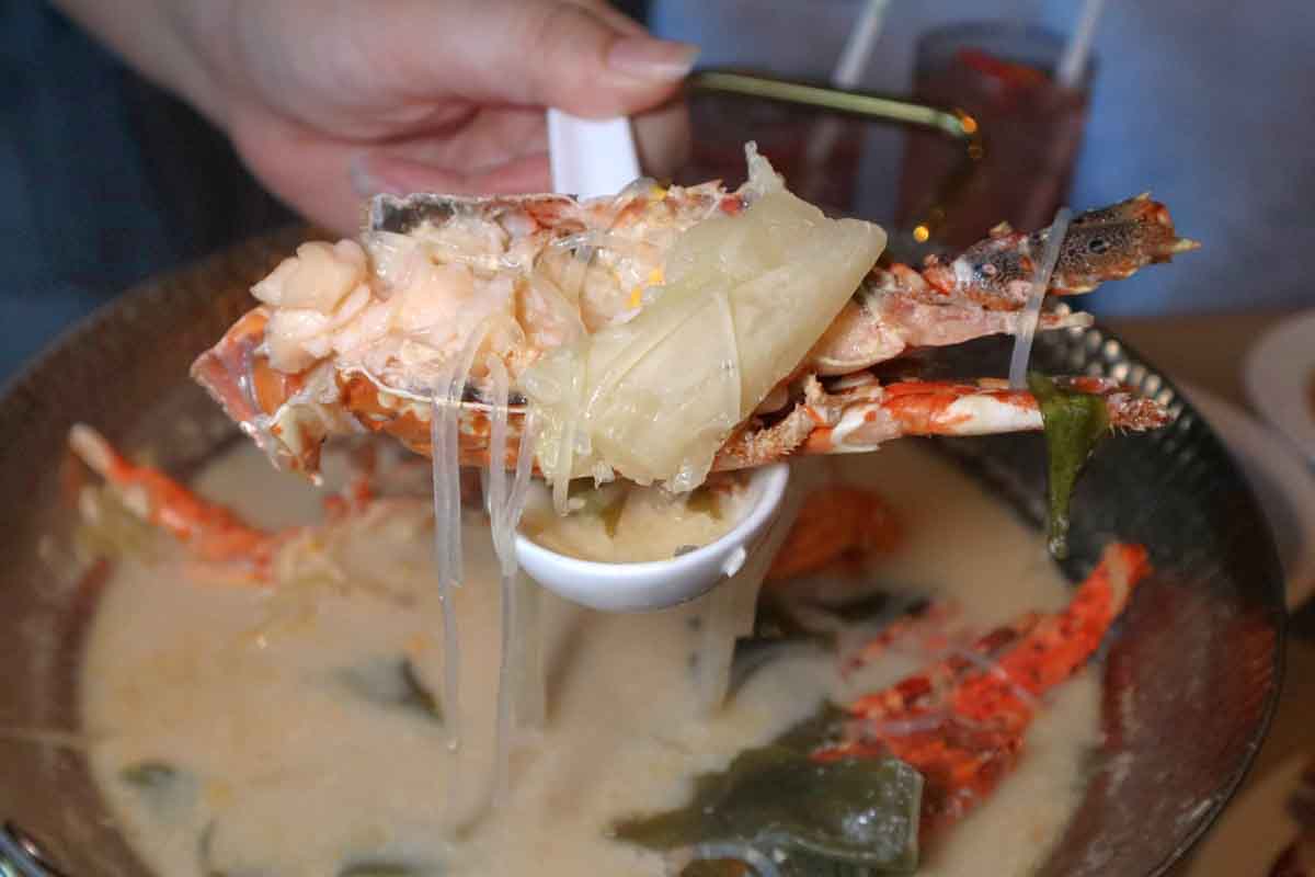 lobsterfest - moutai noodles closeup