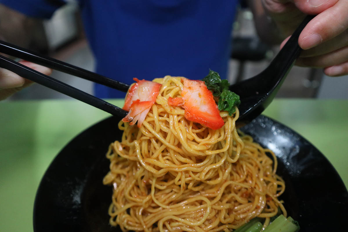 dunman wanton mee showdown - joo chiat ah huat noodles closeup