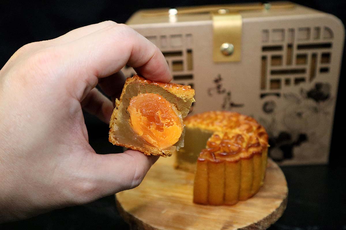mooncake 2026 - closeup of egg yolk lotus