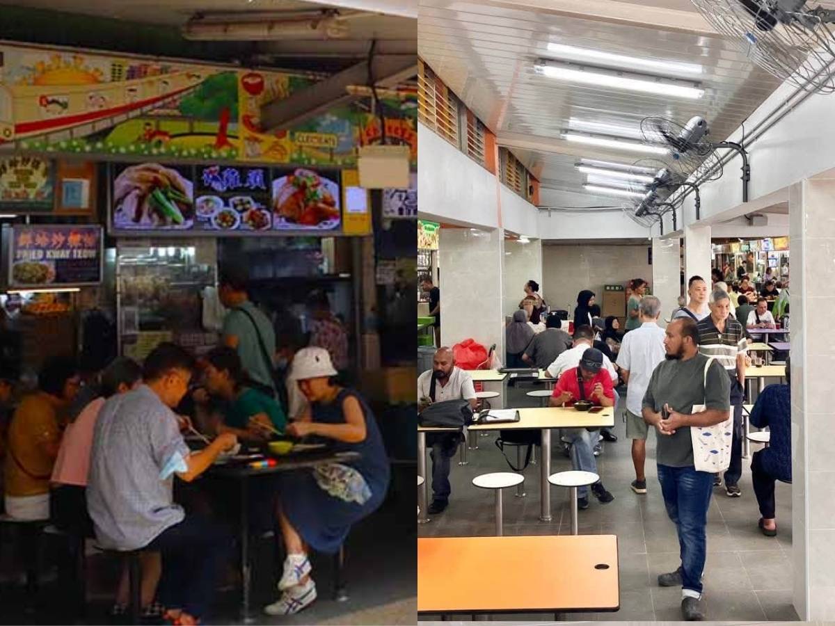 clementi 448 market & food centre reopens - lighting