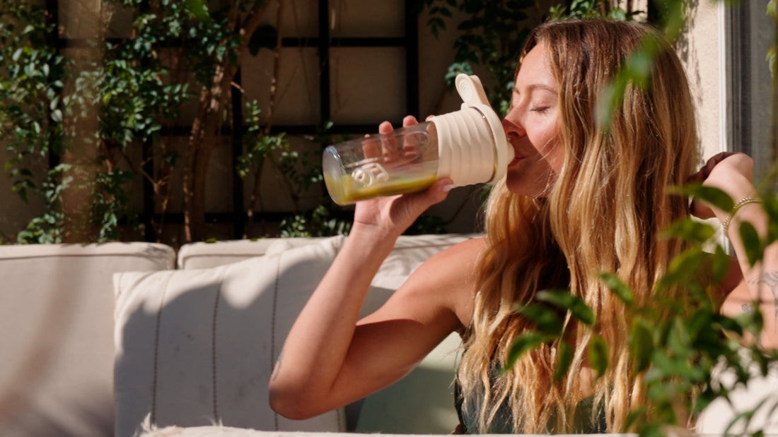 iHerb’s 2026 Global Shopping Spree - woman drinking shake