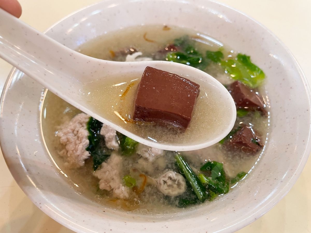pig blood curd - imperial broth noodles pig blood curd