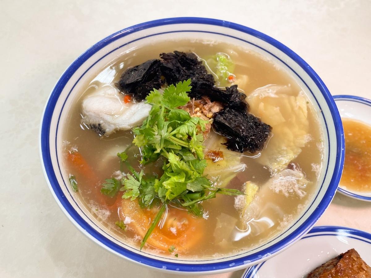 pig blood curd - chen fa fish soup batang fish soup with grouper and pig blood add on