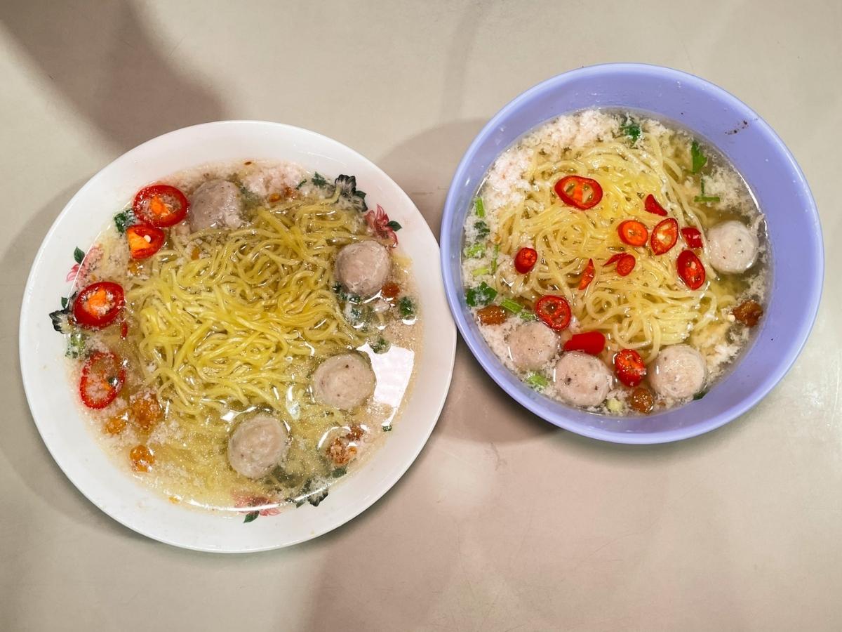 soupy bak chor mee showdown - overview of dishes