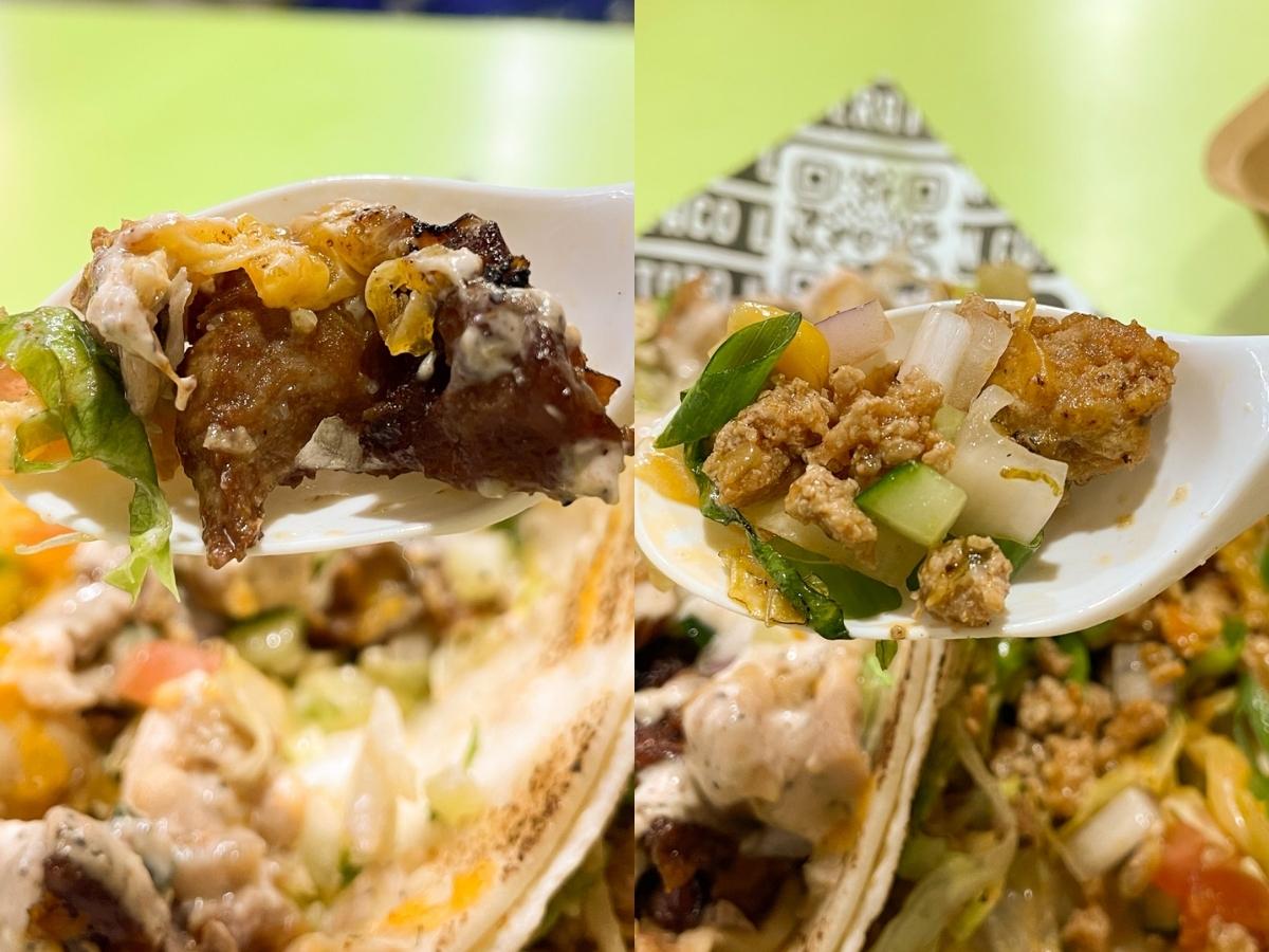 taco liberation co - tacos chargrilled chicken and minced pork