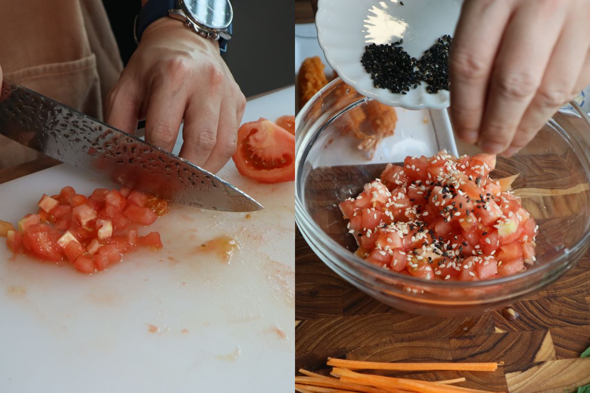 mibbedong salmon noodles recreation - salsa product