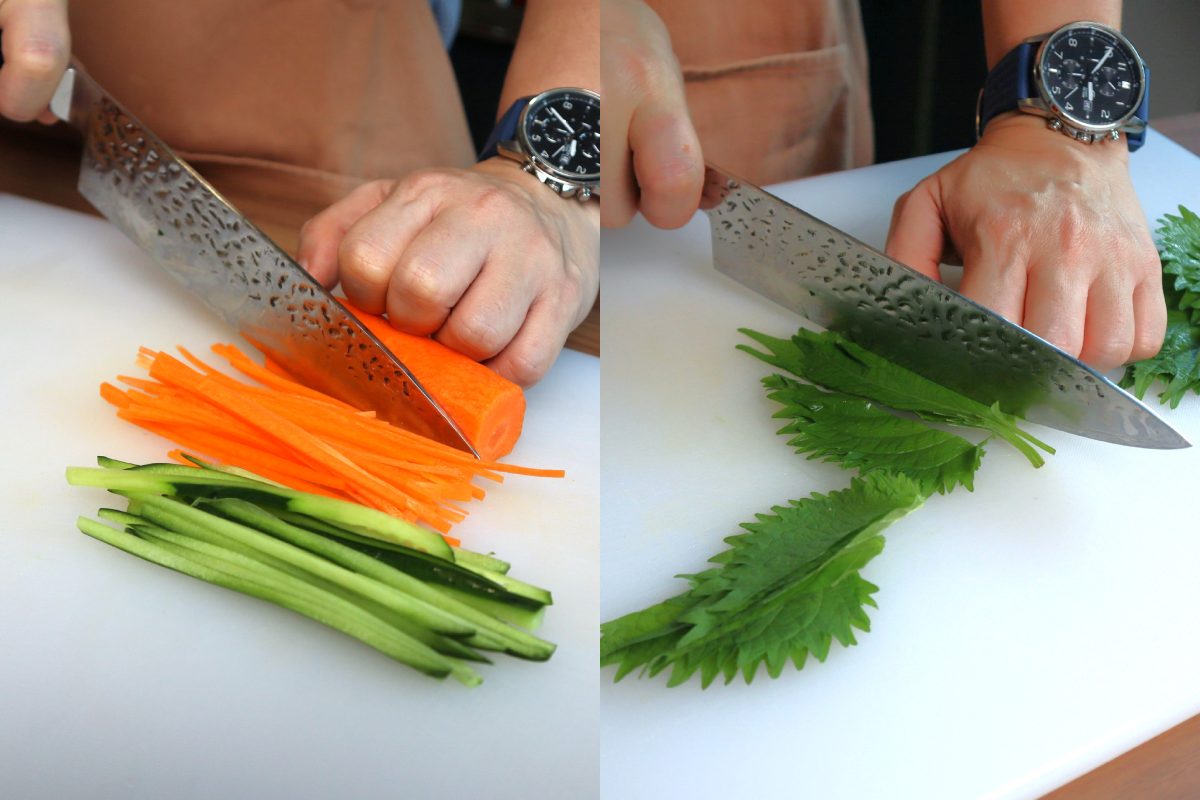 mibbedong salmon noodles recreation - veg