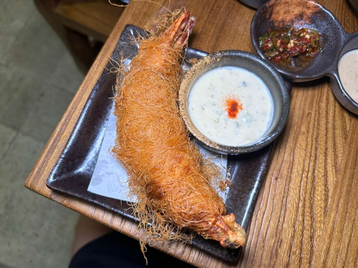 Katsu by kyu - kadaif prawn