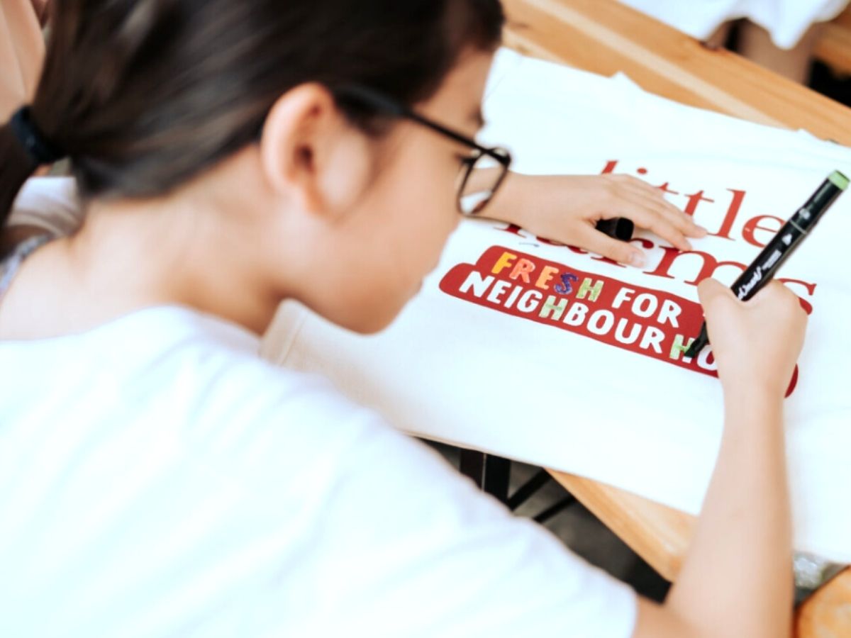 eco farmers market - tote bag painting