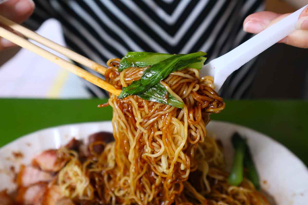 best-rated roasted meats - noodles closeup