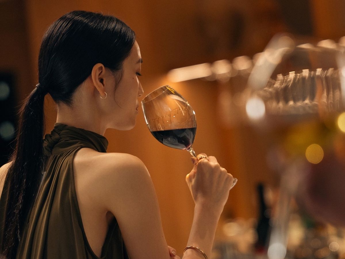wine festival - lady tasting wine