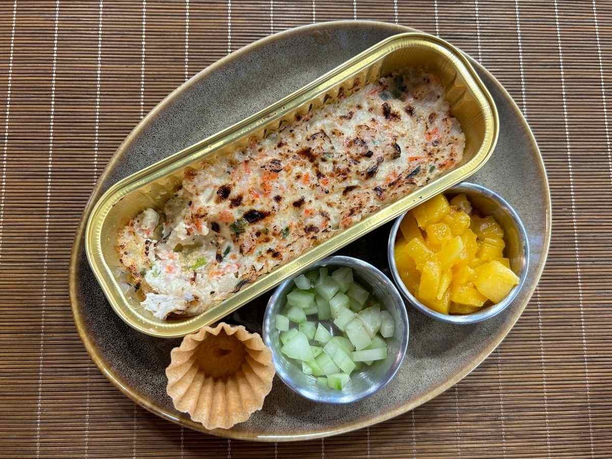 sushi pinch - crab rangoon and kueh pie tee