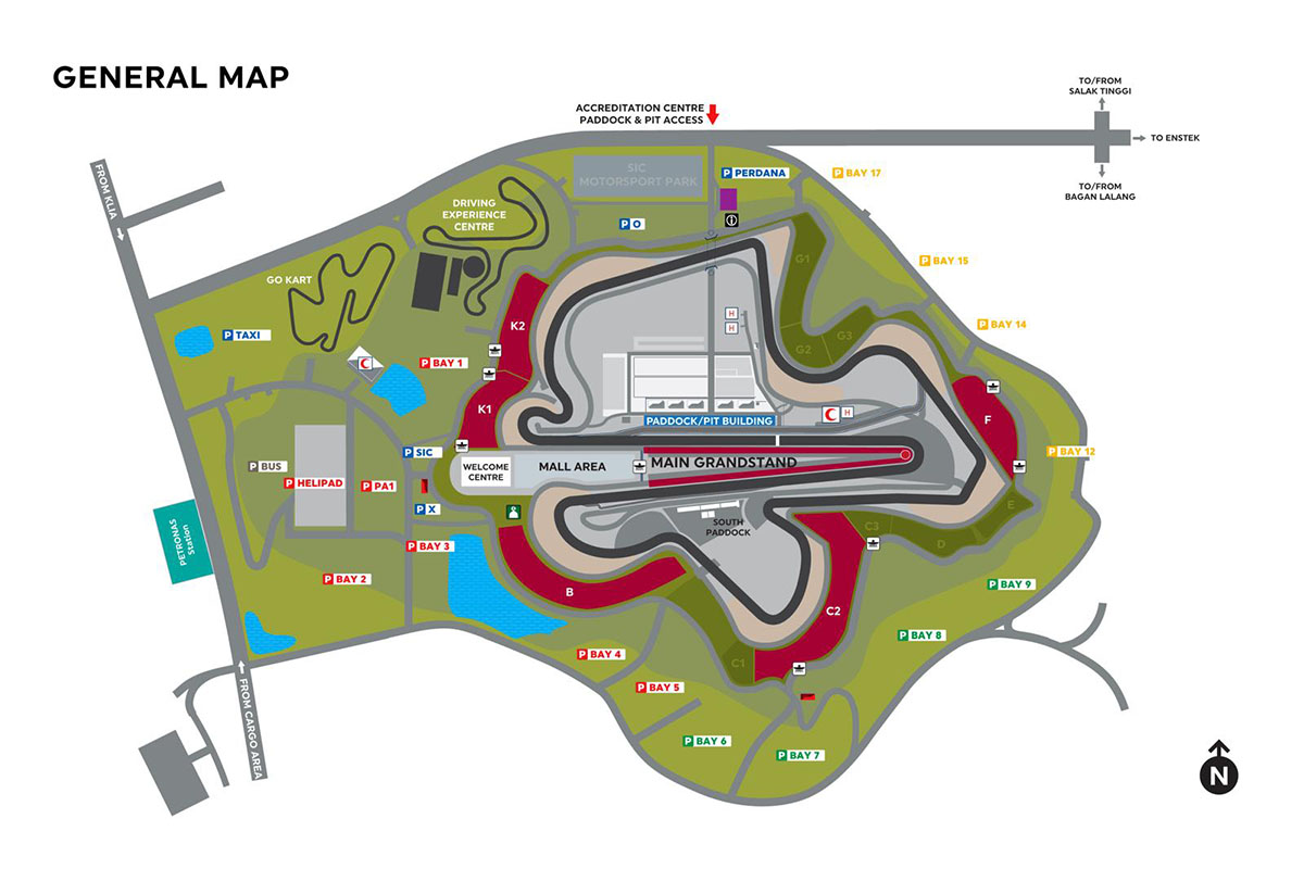 F1 Malaysia Tickets - General map