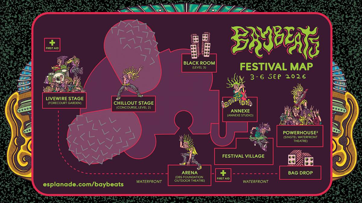 Baybeats 2026 festival map