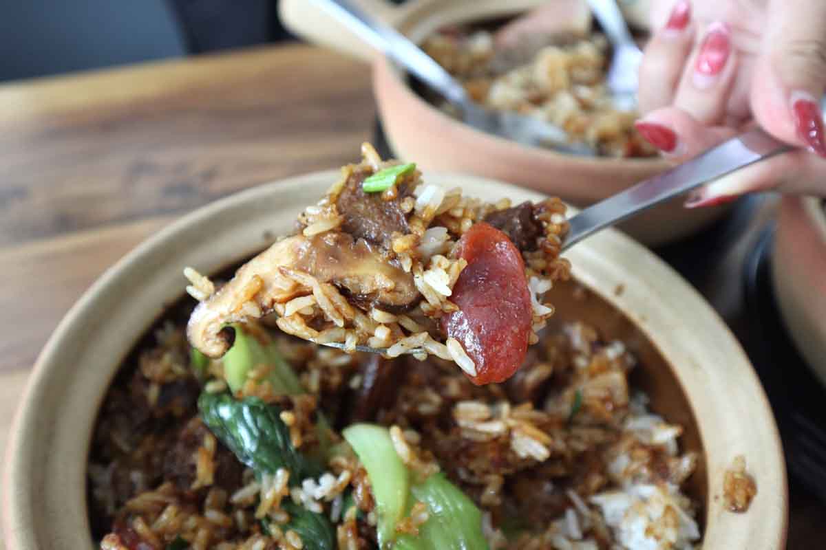 common ground - Chicken & mushroom closeup