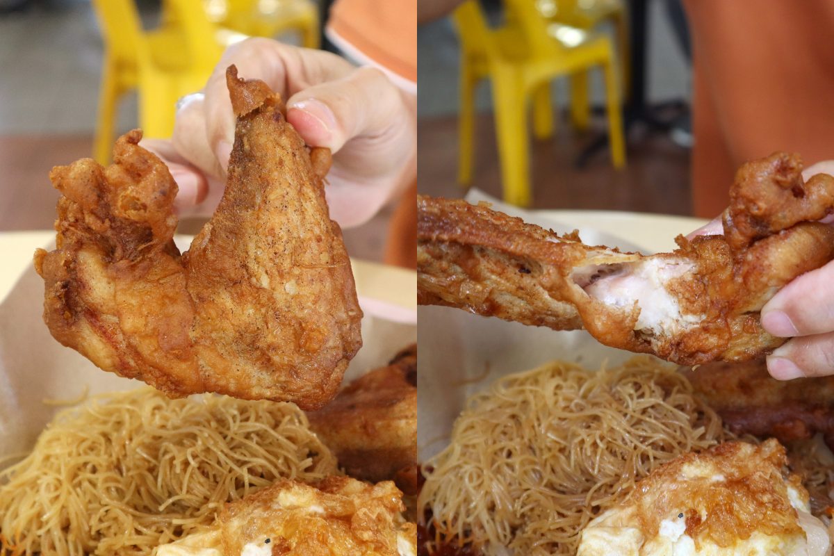 327 bee hoon - chicken wing closeup