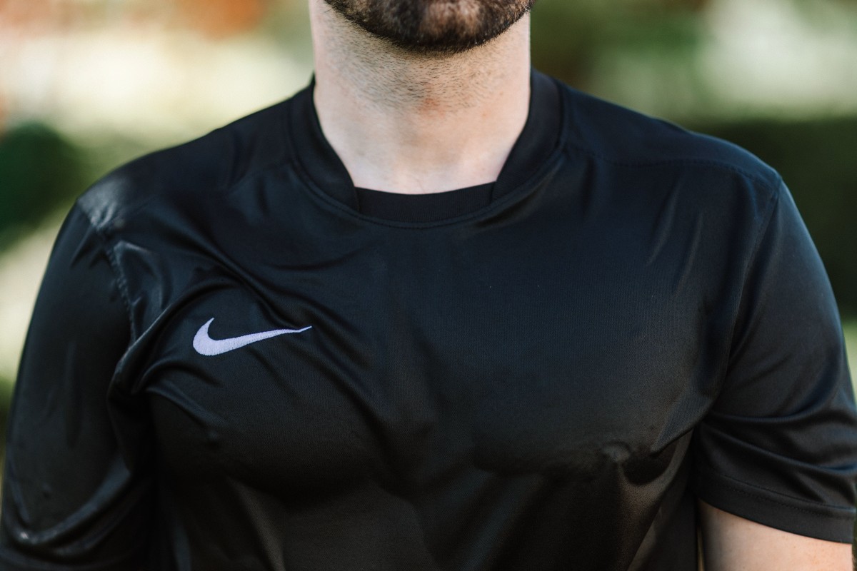 man in sweaty t-shirt