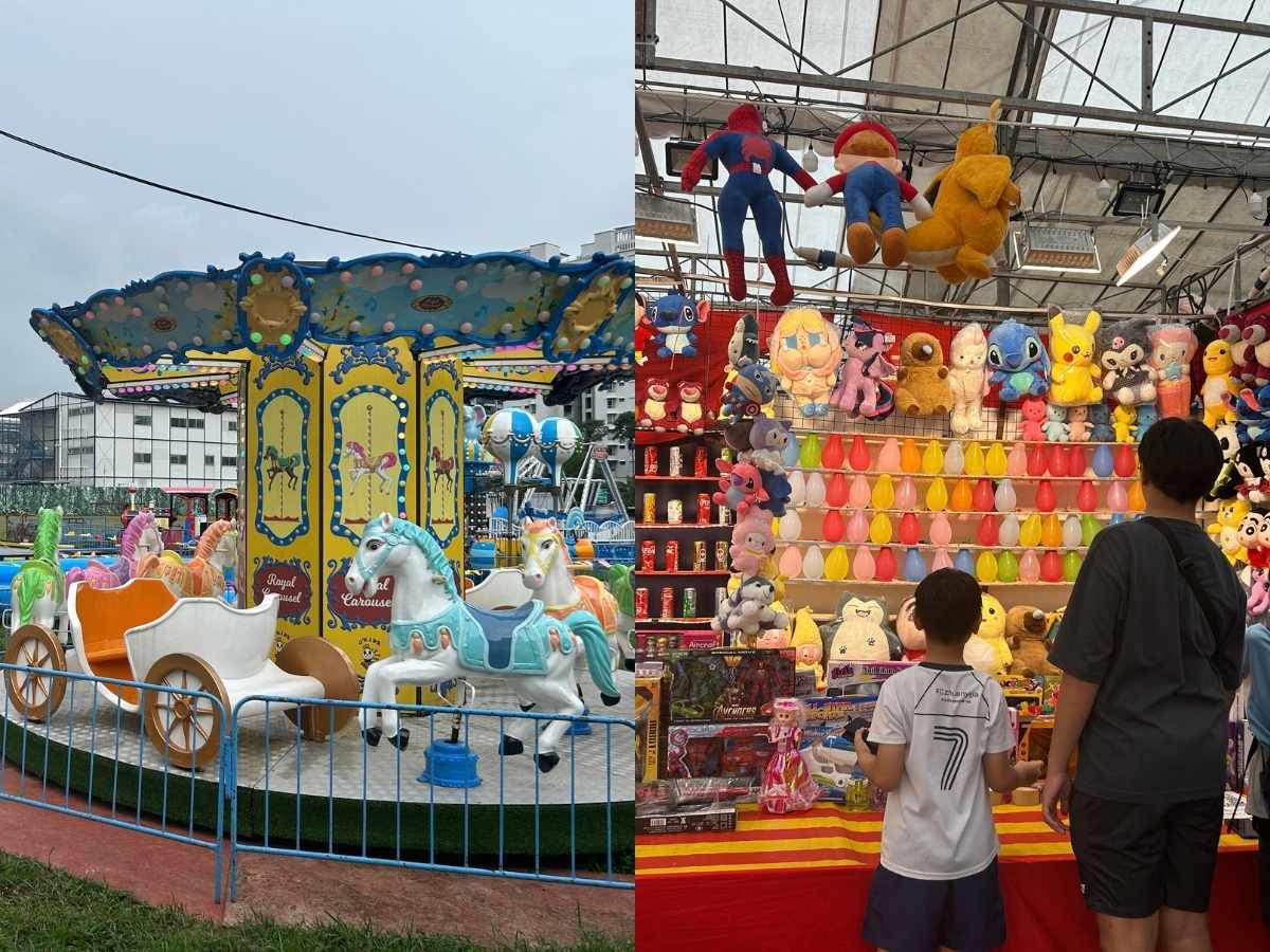 Punggol pasar malam - amusement rides and game stalls