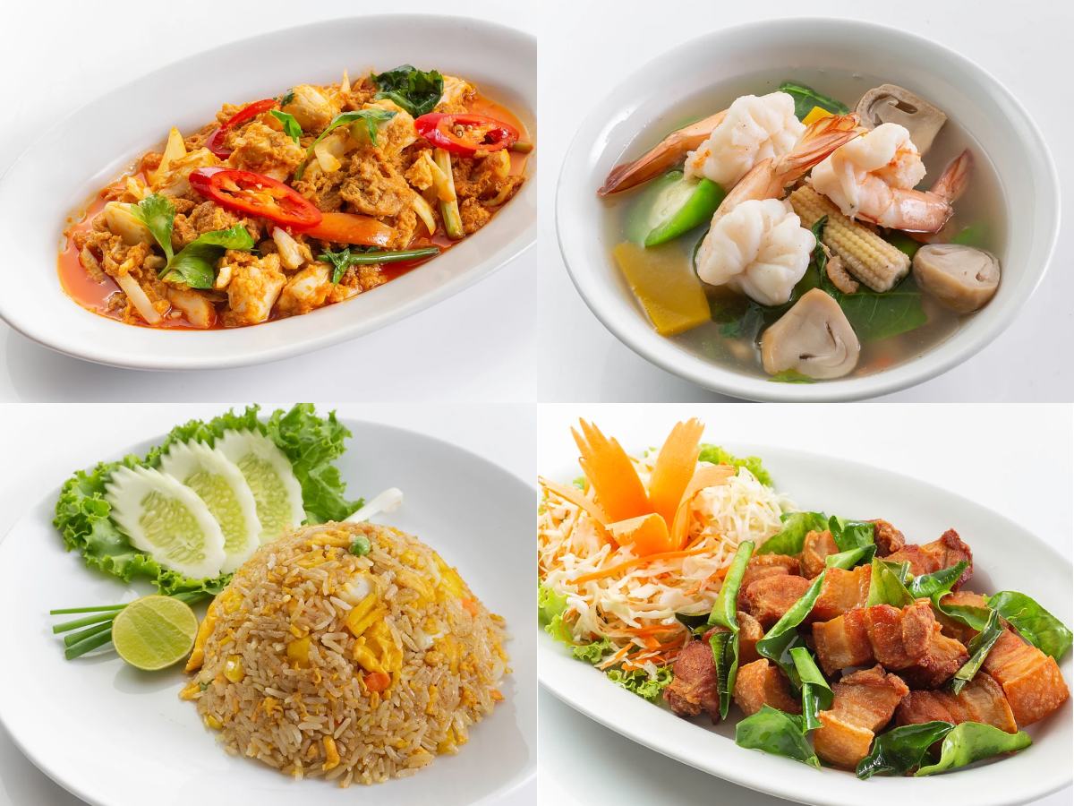 raya - collage of thai dishes