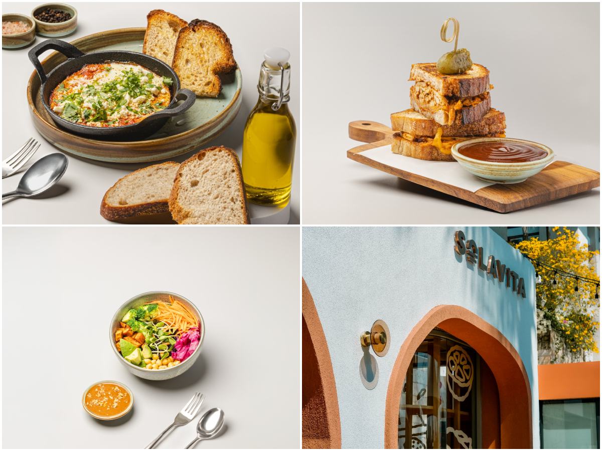solavita - collage of cafe food