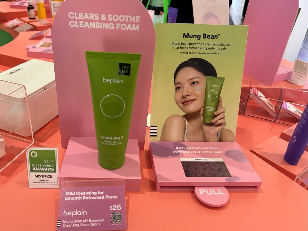 Sephora x Olive Young K-Beauty Edit Pop-Up - pore blemishes beplain cleanser