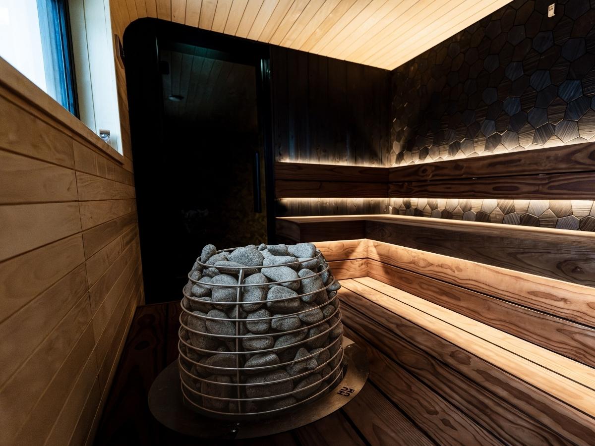 Things to do in Singapore during haze - interior of sauna