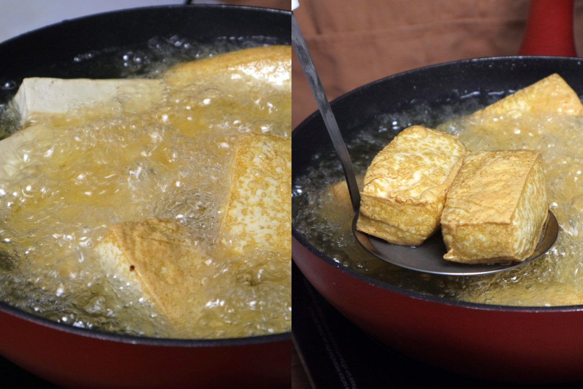how to recreate - tau kwa frying