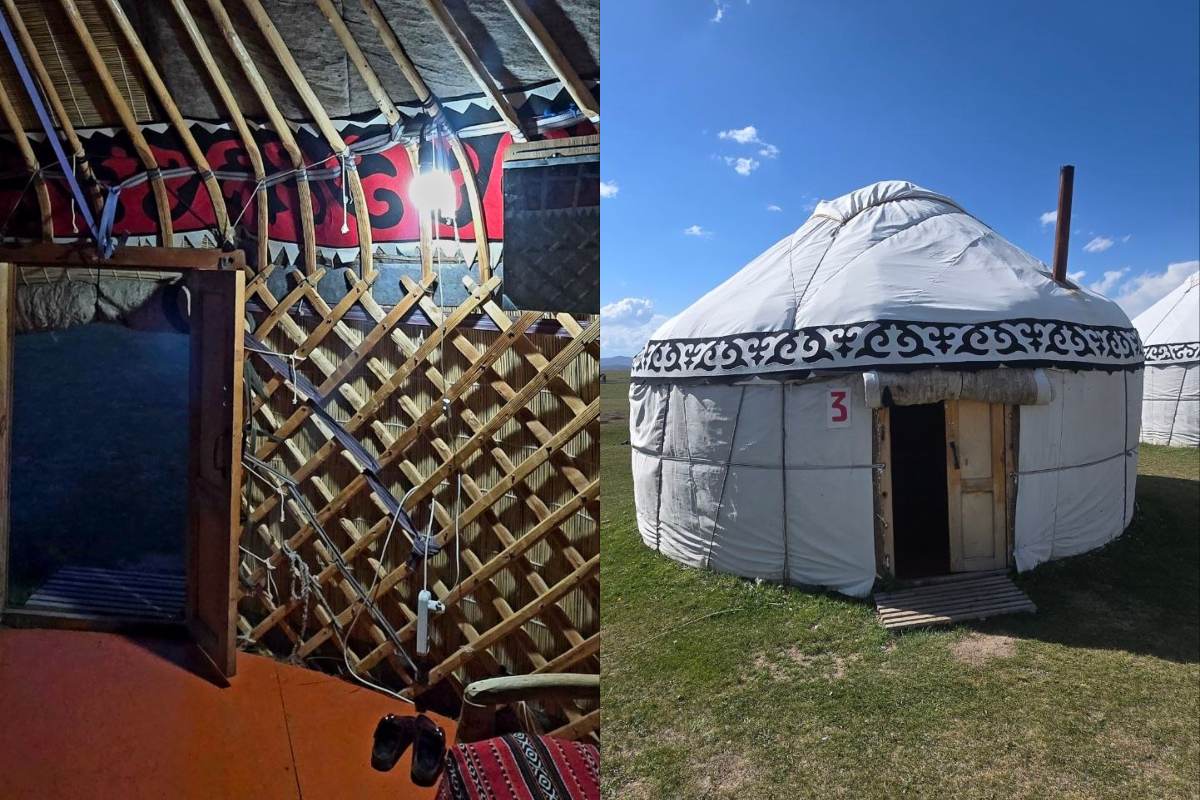 kyrgyzstan- inside of yurt
