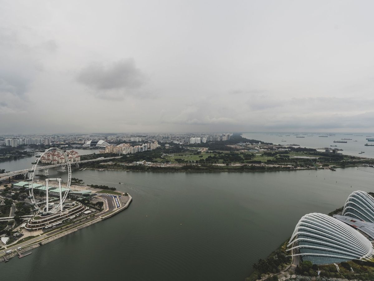 Free n95 masks in Singapore - aerial shot of Singapore