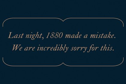 1880 Instagram apology