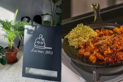 Fav.grillbar – A picture of a signage and charcoal spicy chicken bbq